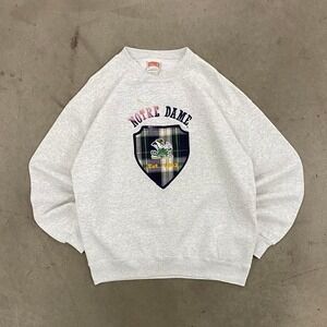 Vintage 90s Nutmeg University of Notre Dame Fighting Irish Crewneck Sweatshirt L